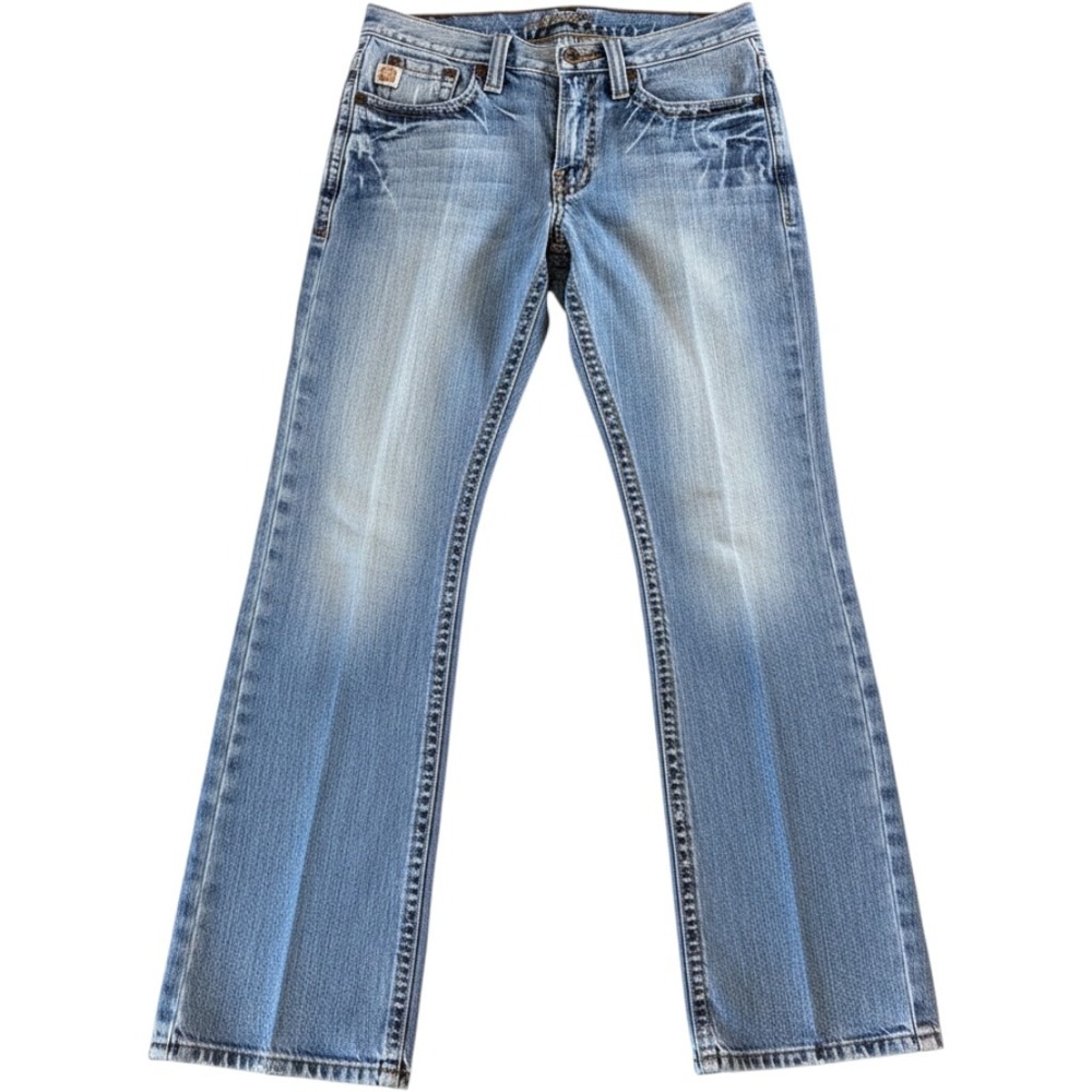 Cinch Brayden Mens Relaxed Straight Leg Distressed Jeans Blue 32x36 cowboy rodeo